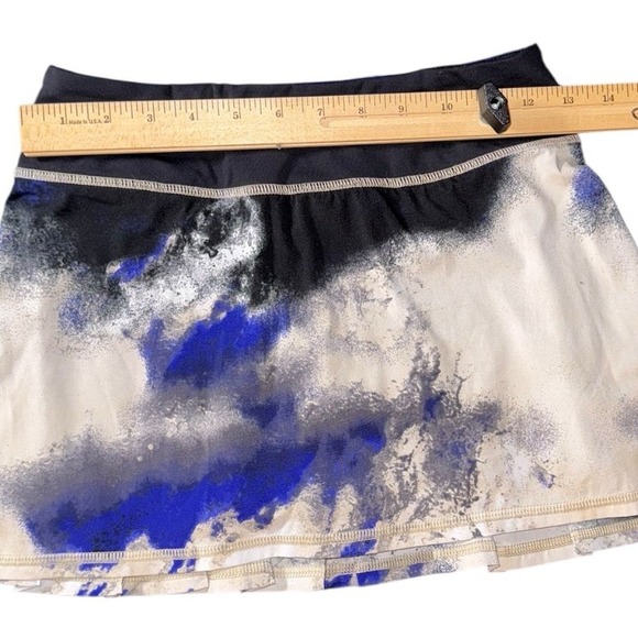 Lululemon Run Pace Setter Skirt 2 Black Blue Milky Way Print Activewear w/Bag‎ - Picture 11 of 13